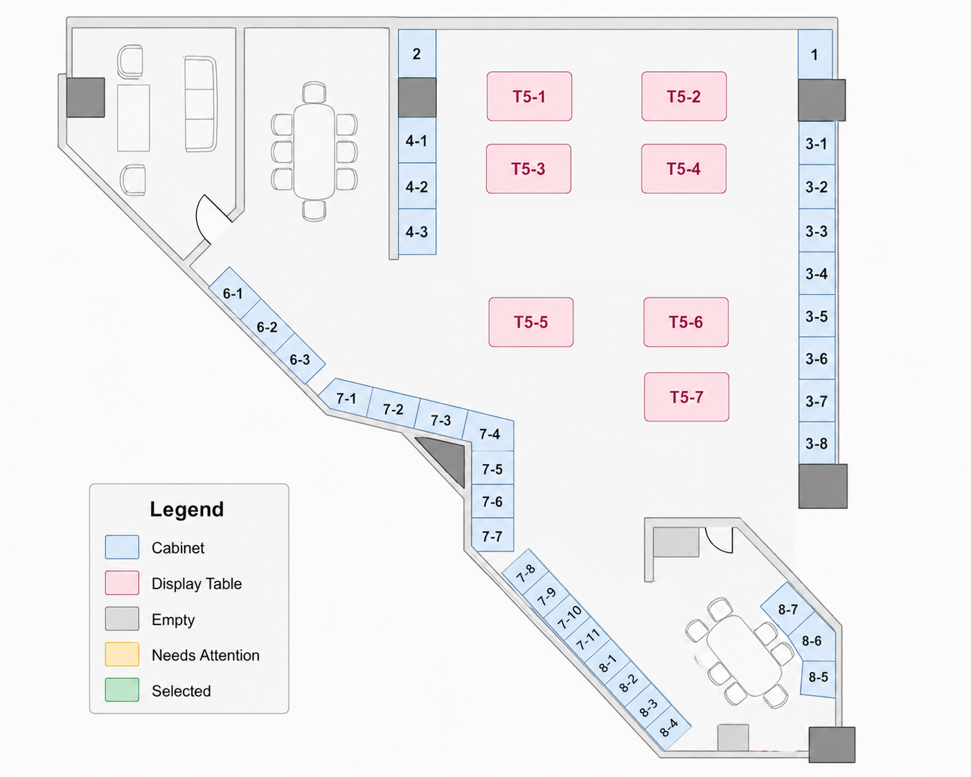 Showroom location map